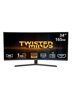 34 inch WQHD Curved Gaming Monitor, 165Hz, 1ms MPRT, HDR 100, Dual HDMI 2.1 & DP, Adaptive Sync & G-SYNC, Built-in Speakers, 4000:1 Contrast, 280 nits Brightness TM34CWQHD165VA Black - pnsku/N70140628V/45/_/1736401052/02d6ad39-8424-4866-a906-1c06a6db9b53