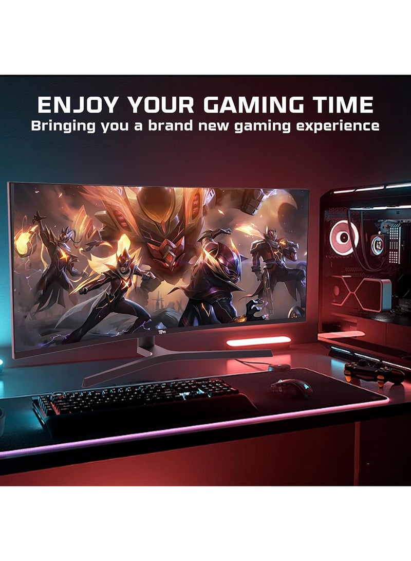 TWISTED MINDS - 34 inch WQHD Curved Gaming Monitor, 165Hz, 1ms MPRT, HDR 100, Dual HDMI 2.1 & DP, Adaptive Sync & G-SYNC, Built-in Speakers, 4000:1 Contrast, 280 nits Brightness TM34CWQHD165VA Black - Image 1