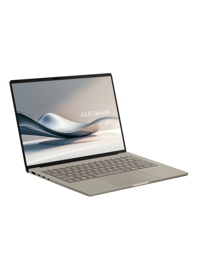 ASUS - Zenbook 14 UX3407RA-QD906W Laptop With 14-Inch Display, Snapdragon X Elite Processor/32GB RAM/1TB SSD/Integrated Graphics/Windows 11 Home English/Arabic Zabriskie Beige - Image 1
