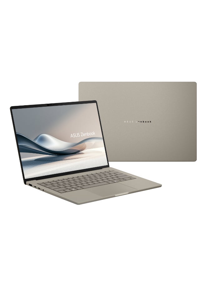 ASUS - Zenbook 14 UX3407RA-QD906W Laptop With 14-Inch Display, Snapdragon X Elite Processor/32GB RAM/1TB SSD/Integrated Graphics/Windows 11 Home English/Arabic Zabriskie Beige - Image 1