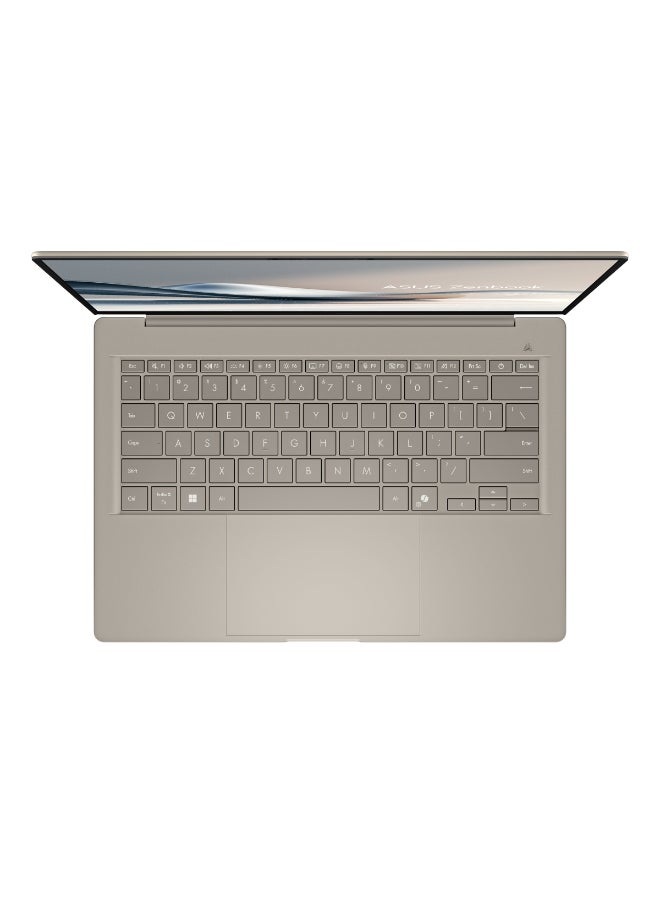 ASUS - Zenbook 14 UX3407RA-QD906W Laptop With 14-Inch Display, Snapdragon X Elite Processor/32GB RAM/1TB SSD/Integrated Graphics/Windows 11 Home English/Arabic Zabriskie Beige - Image 1