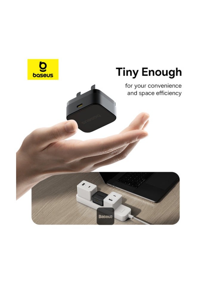 بيسوس Palm 20W PD Type C Fast Charging Wall Charger  Ultra Fast USB C Charger Black - Image 4