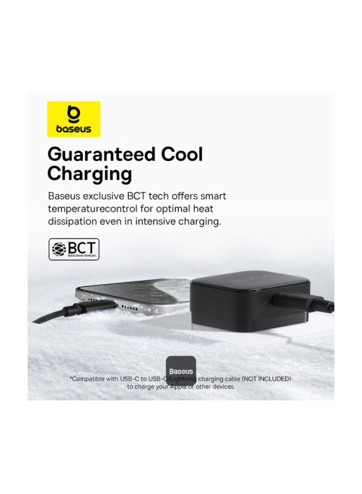 بيسوس Palm 20W PD Type C Fast Charging Wall Charger  Ultra Fast USB C Charger Black - Image 5