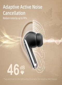 QCY MeloBuds Pro HT08, Wireless Earbuds, Active Noise Cancellation Bluetooth Earphone, Comfortable Fit, Ultra-Low Latency Gaming Earbuds, 34 Hours Playtime - Black  - Image 4