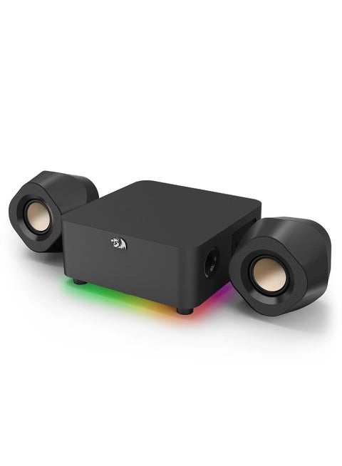 Gaming Speaker GS590 Pro (RGB) 2.1 channel , with Remote Control and 4 Buttons , 22W For PC/ Notebook / Tablet / Mobile Phone