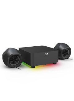 ريدراجون Gaming Speaker GS590 Pro (RGB) 2.1 channel , with Remote Control and 4 Buttons , 22W For PC/ Notebook / Tablet / Mobile Phone  - Image 3