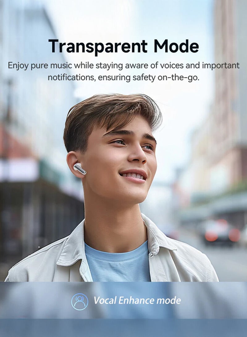 كيو سي واي سماعات ملو بودز N50 ANC، إلغاء الضوضاء المتقدم، جودة صوت محسّنة، عمر بطارية طويل يصل إلى 28 ساعة، ملائمة ومريحة، وضع الشفافية، تحكم باللمس ومقاومة للماء IPX5 - - Image 3