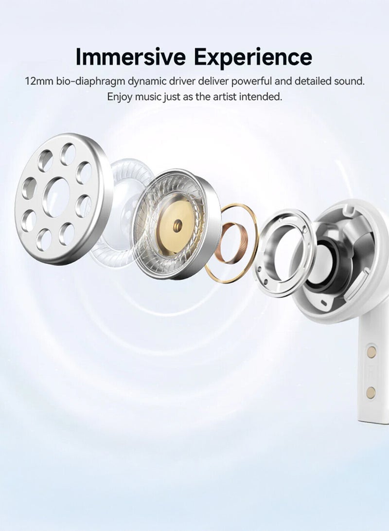 كيو سي واي سماعات ملو بودز N50 ANC، إلغاء الضوضاء المتقدم، جودة صوت محسّنة، عمر بطارية طويل يصل إلى 28 ساعة، ملائمة ومريحة، وضع الشفافية، تحكم باللمس ومقاومة للماء IPX5 - - Image 4