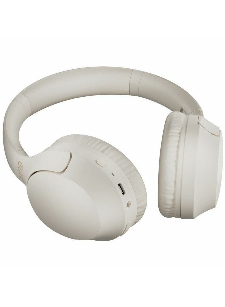 QCY - H2 Pro Wireless Over-Ear Headphones,43dB hybrid Active Noice Cancellation,BASS Mode Enhanced Music Experience,Bluetooth 5.3 Connection,Long Battery, Low Latency for Gaming & Stylish Design White - Image 1