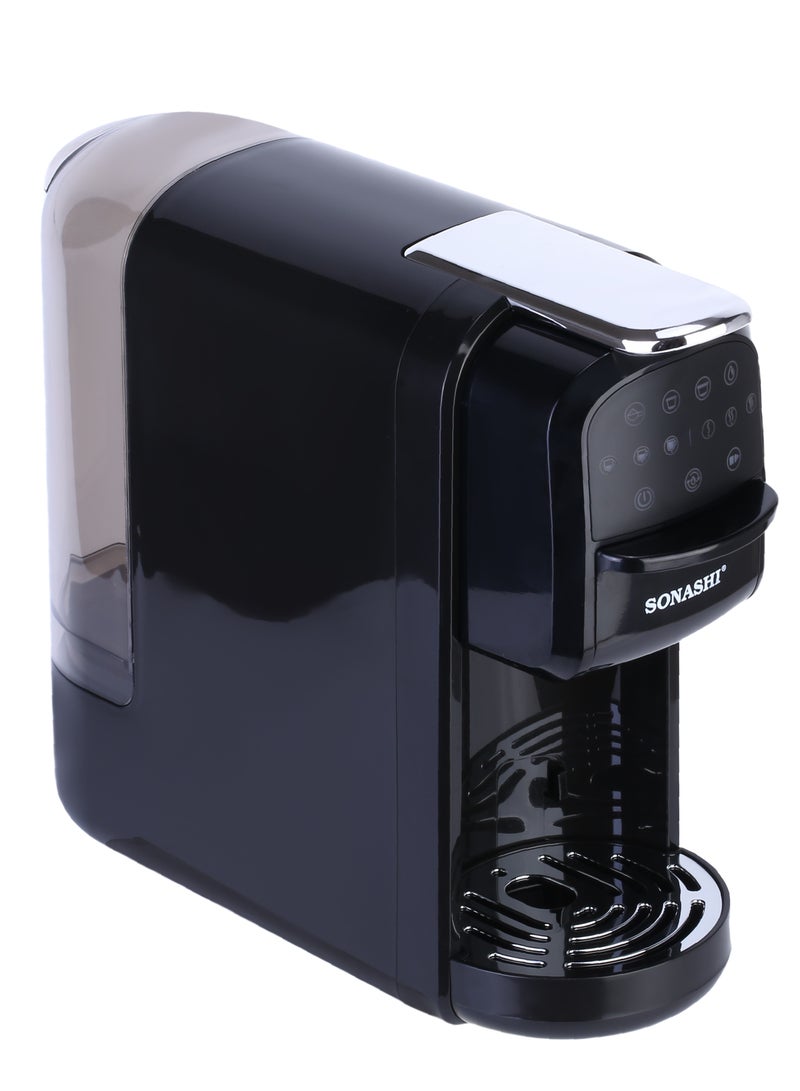 SONASHI - 3 in 1 Multi Capsule Coffee Machine - With 700ML Detachable Water Tank | 20 Bar Powerful Pressure with Touch Control Panel and Indicator Light | 3 Optional Adaptors - Nespresso/Dolce Gusto/Coffee Powder and Auto Shut Off Options | Cafe Style Coffee Maker 700 ml 1400 W SCM-4985 Black - Image 1