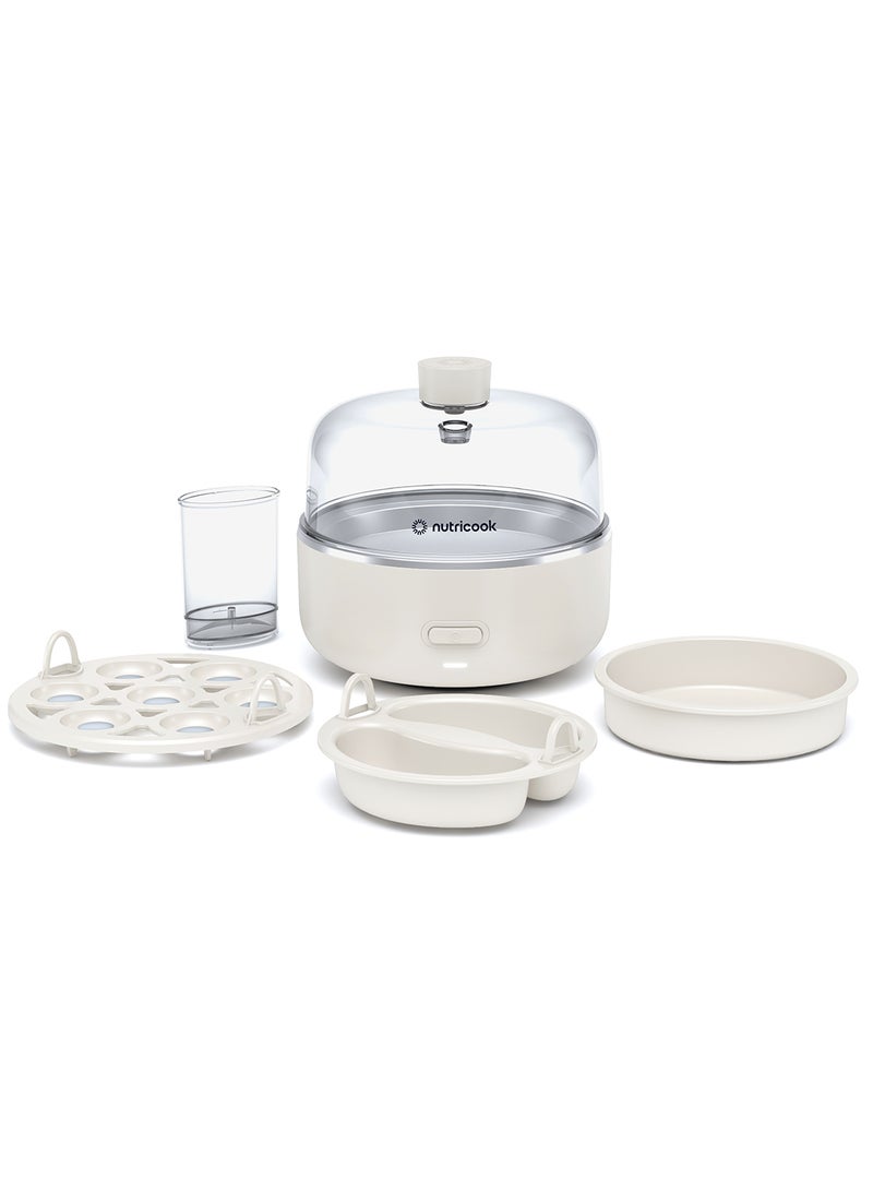 nutricook - Eggi, 7 Egg Capacity Electric Egg Cooker for Boiled Eggs, Poached Eggs, Scrambled Eggs, or Omellette with Auto Shut-Off Features - EC207ME, 360 Watts, 2 Years limited Warranty 360 W EC207ME Beige - Image 1