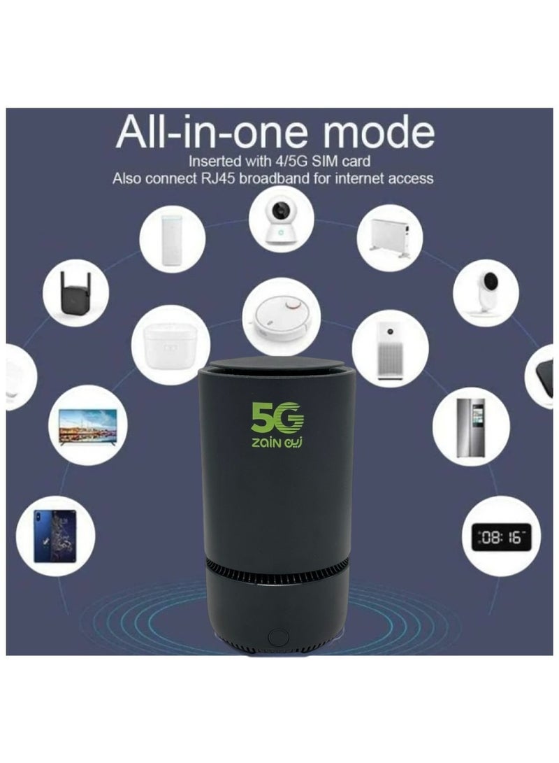 زين - Greenpacket 5G CPE E5 3600Mbps High Gain Antenna 2.5Gbps Ethernet port All Sim Card working-E5-250MK Black - Image 1