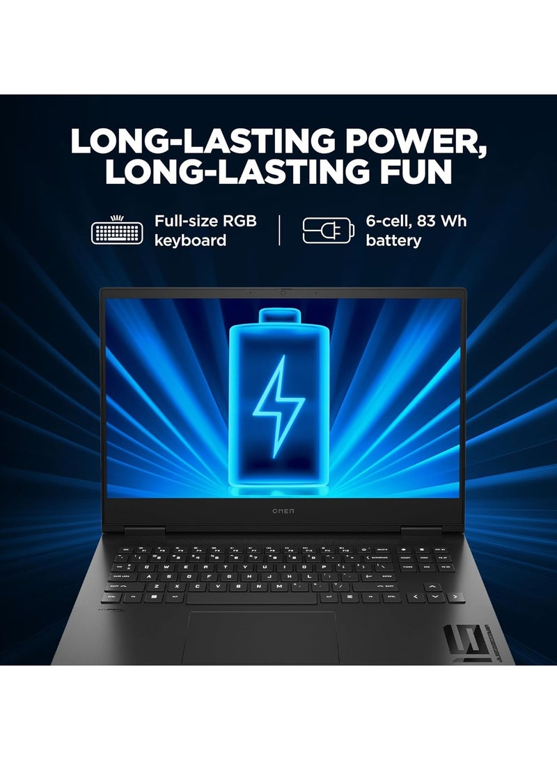 HP - OMEN Gaming (Upgraded Version) Laptop 16 With 16.1-Inch FHD Display, Core i7-14650HX Processor/32GB RAM/1TB SSD/NVIDIA GeForce RTX 4060 Graphics Card/Windows 11 English Black - Image 1
