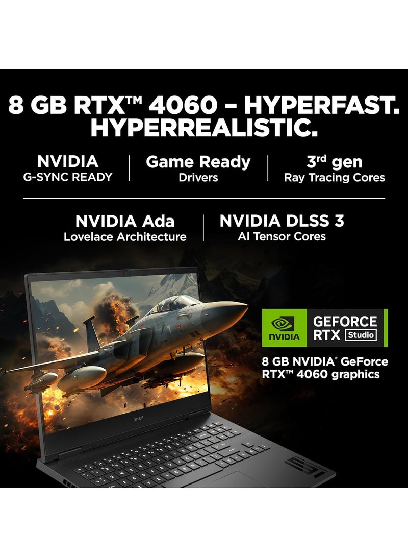 HP - OMEN Gaming (Upgraded Version) Laptop 16 With 16.1-Inch FHD Display, Core i7-14650HX Processor/32GB RAM/1TB SSD/NVIDIA GeForce RTX 4060 Graphics Card/Windows 11 English Black - Image 1
