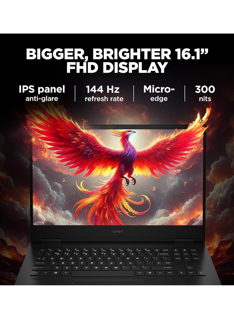HP - OMEN Gaming (Upgraded Version) Laptop 16 With 16.1-Inch FHD Display, Core i7-14650HX Processor/64GB RAM/1TB SSD/NVIDIA GeForce RTX 4060 Graphics Card/Windows 11 English Black - Image 1