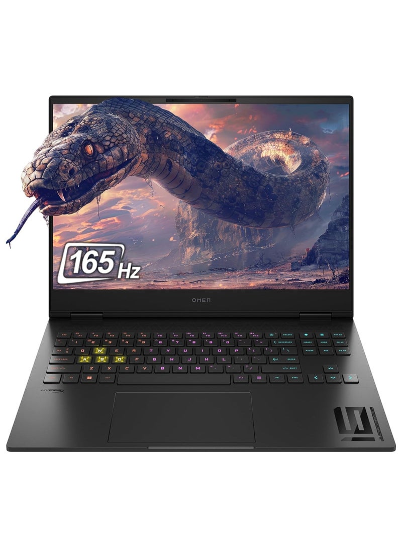 HP OMEN Gaming (Upgraded Version) Laptop 16 With 16.1-Inch FHD Display, Core i9-14900HX Processor/64GB RAM/1TB SSD/NVIDIA GeForce RTX 4060 Graphics Card/Windows 11 Arabic Black Arabic Black - Image 1