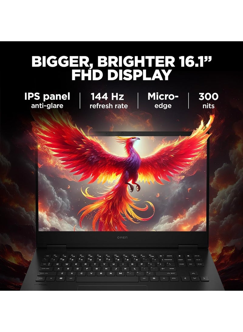 HP OMEN Gaming (Upgraded Version) Laptop 16 With 16.1-Inch FHD Display, Core i9-14900HX Processor/64GB RAM/1TB SSD/NVIDIA GeForce RTX 4060 Graphics Card/Windows 11 Arabic Black Arabic Black - Image 3