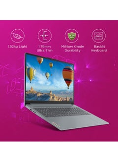 Lenovo 2025 Newest IdeaPad Slim 3i 15 (Upgraded Version) Laptop With 15.6-Inch Display, Intel Core i3-N305 Procesoor/8GB DDR5 RAM/256GB NVME SSD/Intel Iris Xe Graphics/Windows 11 English/Arabic Grey  - Image 4