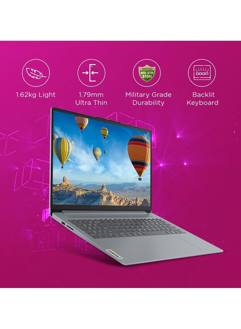 Lenovo - 2025 Newest IdeaPad Slim 3i 15 (Upgraded Version) Laptop With 15.6-Inch Display, Intel Core i3-N305 Procesoor/8GB DDR5 RAM/512GB NVME SSD/Intel Iris Xe Graphics/Windows 11 English/Arabic Grey - Image 1