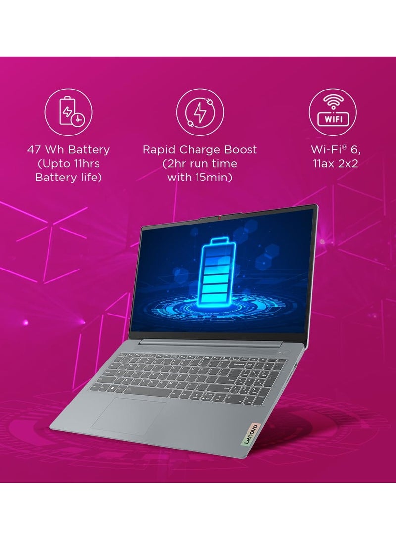 Lenovo - 2025 Newest IdeaPad Slim 3i 15 (Upgraded Version) Laptop With 15.6-Inch Display, Intel Core i3-N305 Procesoor/8GB DDR5 RAM/512GB NVME SSD/Intel Iris Xe Graphics/Windows 11 English/Arabic Grey - Image 1
