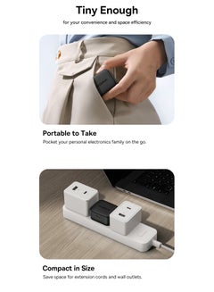بيسوس PD 20W USB-C Charger Cable Set for iPhone 14 Pro Charger Cord, Type-C Ultra-Fast Charging Wall Plug with Lightning Cable, Compatible with iPhone 14 Pro/14 Pro Max/14 Plus/14/13/12/11/Xs, iPad Pro, Airpods, Supports iPhone 16/16 Pro Max/16 Pro/16 Plus/15/14/13, Samsung & More Devices 20W with Ligtning Cable - Black  - Image 5