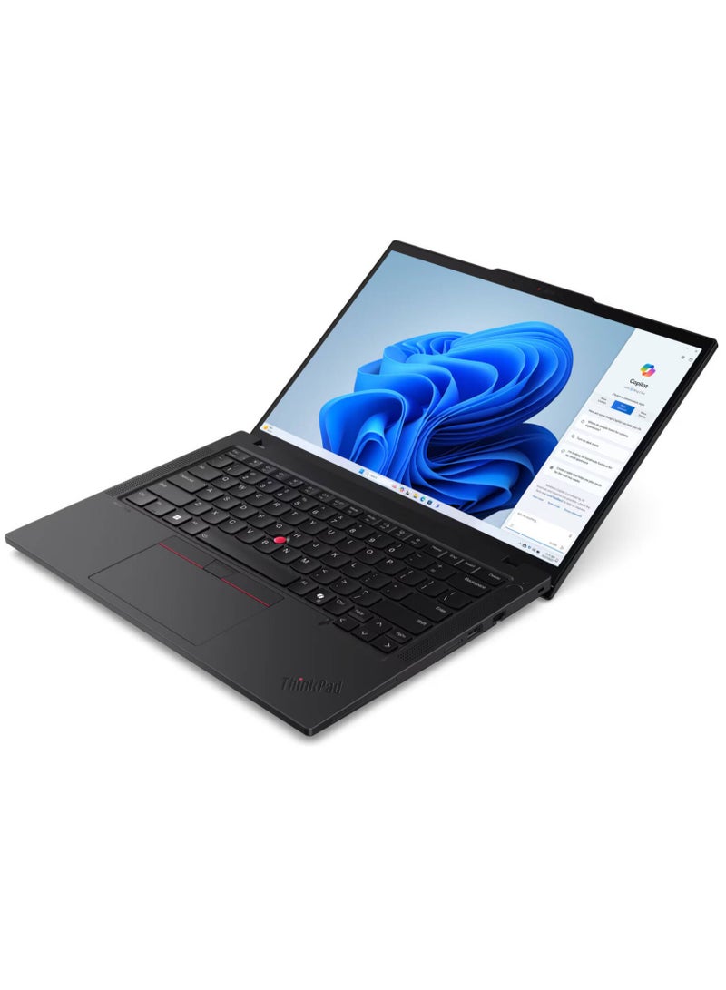 ThinkPad T14 Gen 5 (Upgraded Version) Laptop With 14-Inch WUXGA IPS Display, Core Ultra 7 155U Processor/16GB RAM/512GB SSD/Integrated Graphics/Windows 11 Pro English BLACK