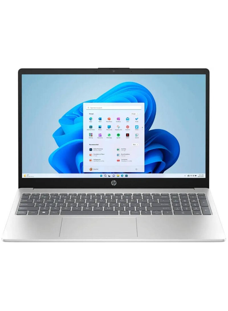 HP - Laptop, 15.6" Touch-Screen HD Display, Intel Core i5 1235U Processor, 8GB RAM, 512GB SSD, Intel Iris Xe Graphics, Keyboard, Windows 11 | A9PE6UA#ABA English Natural Silver - Image 1