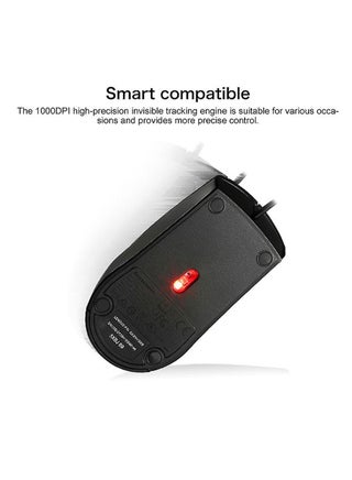 M120 Pro Wired Optical Mouse - Black - view 4