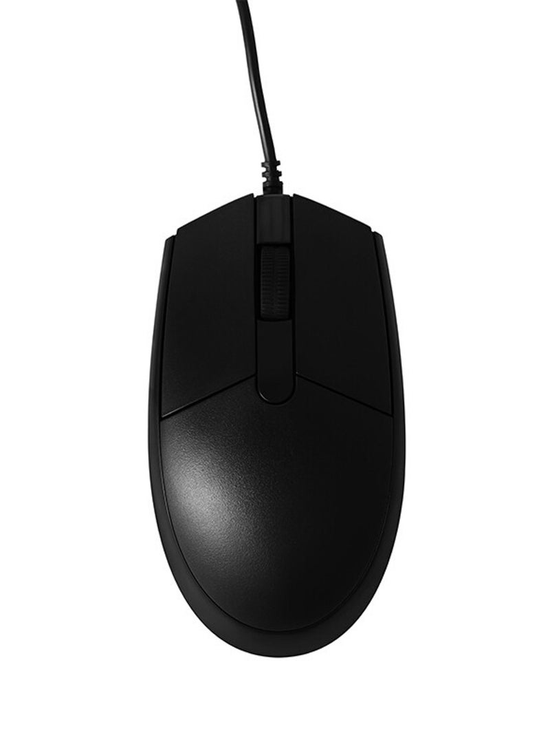 لينوفو - KM102 - Slim and Full Sized USB Wired Keyboard and Mouse Set for Home and Business Comaptible with Windows Black - Image 1