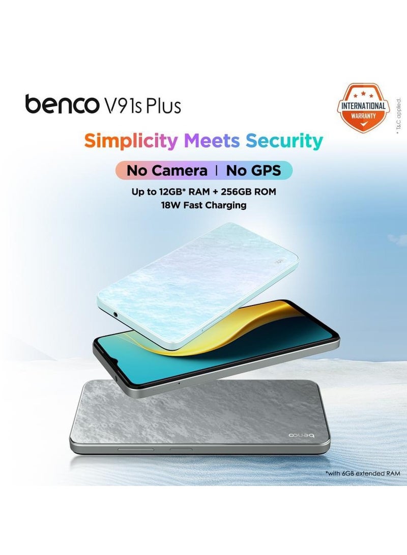 بينكو V91s بلس ثنائي الشريحة رمادي بركاني 6 جيجابايت رام 128 جيجابايت 4G LTE بدون كاميرا وبدون GPS - نسخة الشرق الأوسط - Image 5