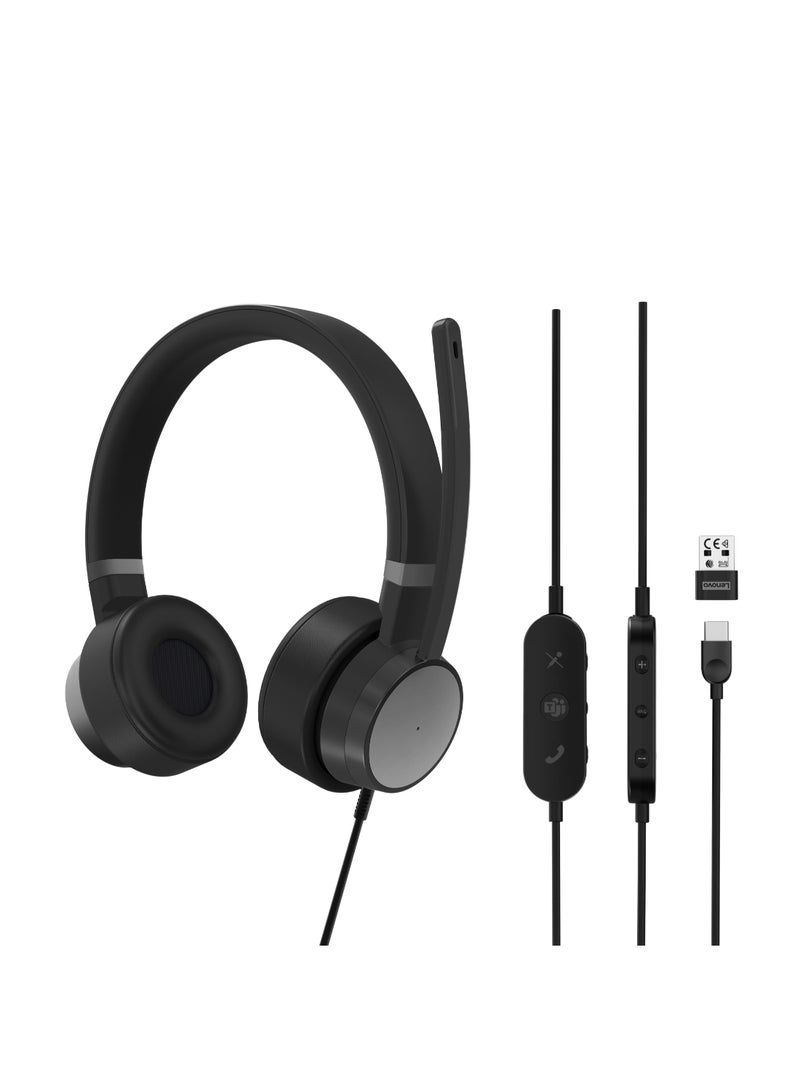 Lenovo Go Wired Headset Black  - Image 4