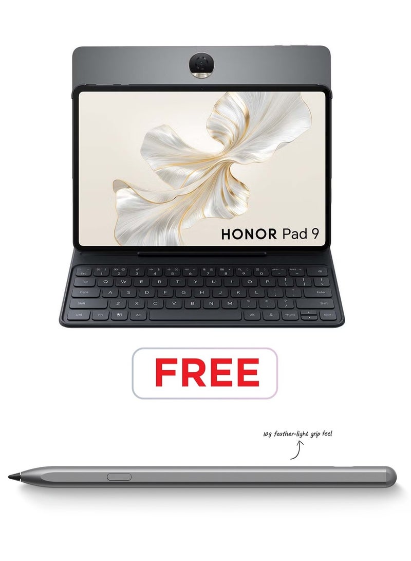 هونور باد 9 12.1 بوصة رمادي فضائي 8 جيجابايت رام 256 جيجابايت واي فاي مع غلاف لوحة مفاتيح ذكية بلوتوث مجانية وقلم اختياري - نسخة الشرق الأوسط - Image 1