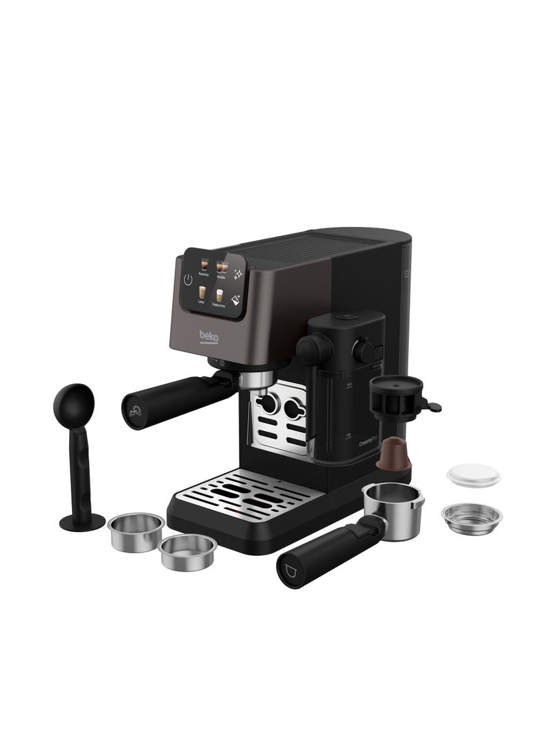 بيكو Manual Espresso Machine (20 Bar) - Milk Frother - Touch Screen - 1.1 L 1628 W CEP 5464 DX Dark Stainless Steel  - Image 5