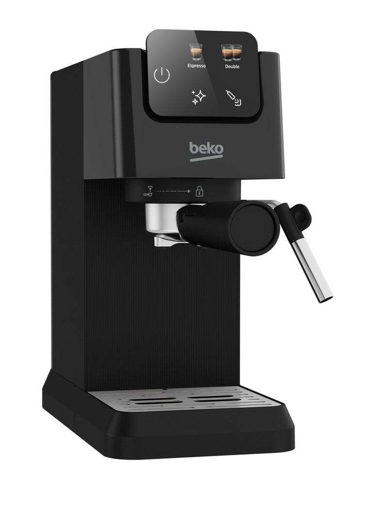 بيكو - Manual Espresso Machine (15 Bar) - Touch Screen - Milk Frother - 1100 ml 1628 W CEP 5302 B Black - Image 1