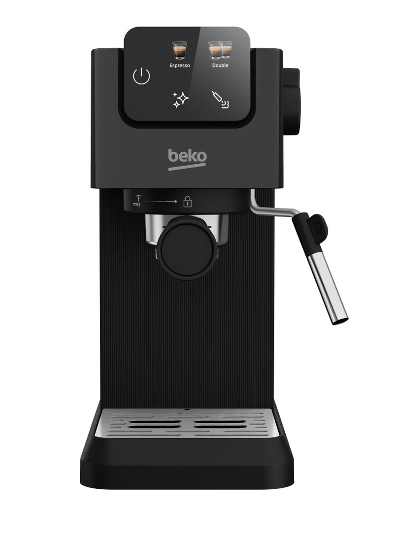 بيكو - Manual Espresso Machine (15 Bar) - Touch Screen - Milk Frother - 1100 ml 1628 W CEP 5302 B Black - Image 1