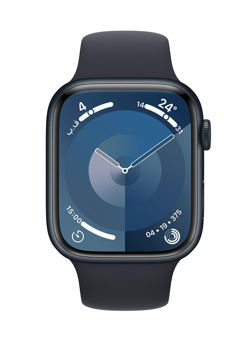 Apple Watch Series 9 GPS  Cellular 41mm Midnight Aluminium Case with Midnight Sport Band  ML Blue - Image 2