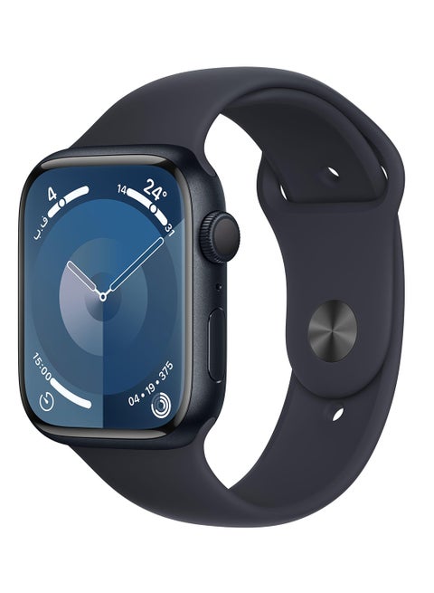 Watch Series 9 GPS 45mm Midnight Aluminium Case with Midnight Sport Band  ML Blue