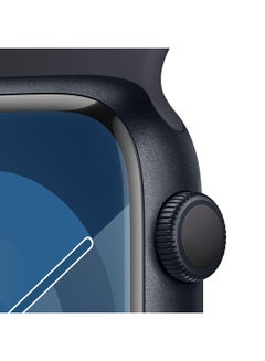 Apple Watch Series 9 GPS 45mm Midnight Aluminium Case with Midnight Sport Band  ML Blue  - Image 3