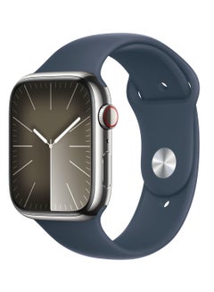 Watch Series 9 GPS  Cellular 45mm Silver Stainless Case with Storm Blue Sport Band  ML Multicolour