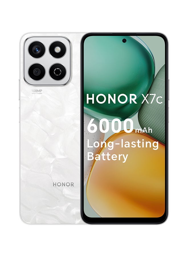 Honor X7c Dual SIM Moonlight White 8GB RAM 256GB 4G - Middle East Version With Hootoo 38W charger - Image 1