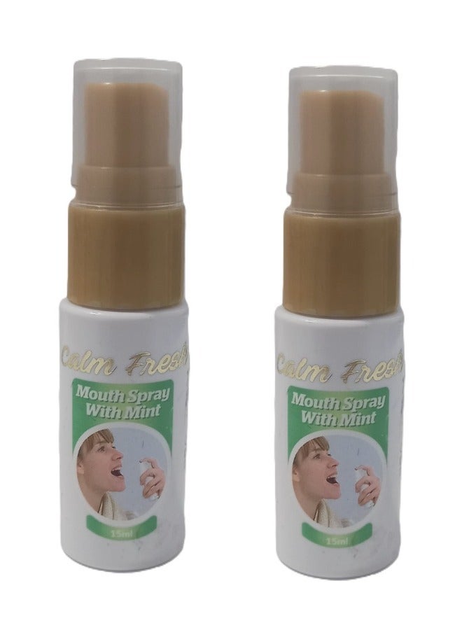 2Pcs Calm Fresh Mouth Spray With Mint 15ml - pnsku/N70141445V/45/_/1736423228/7e79f69f-9132-4337-940e-3088f3c4681b