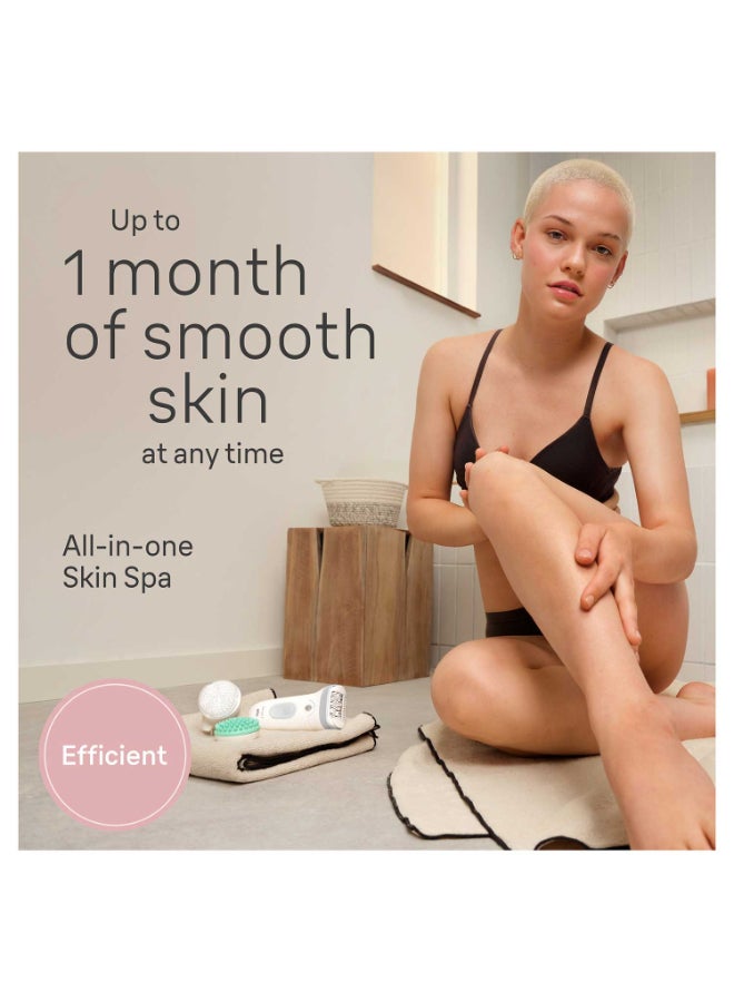 براون Silk-Epil 7, Wide Head, Smart Lights, 40 Microgrip Tweezer, Wet And Dry, Cordless White  - Image 3