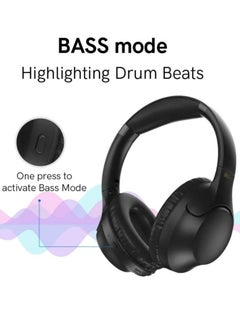 QCY H2 Pro Wireless Over-Ear Headphones,43dB hybrid Active Noice Cancellation,BASS Mode Enhanced Music Experience,Bluetooth 5.3 Connection,Long Battery, Low Latency for Gaming & Stylish Design Black  - Image 4