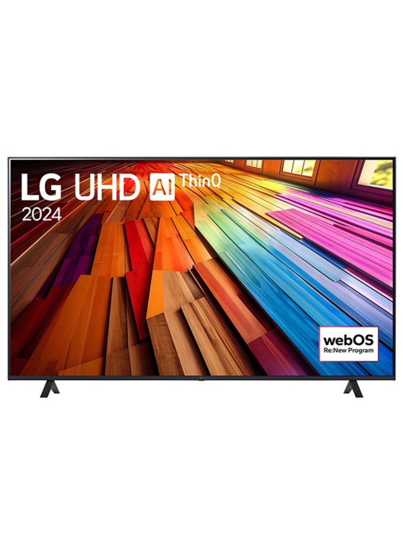 إل جي 86 Inch 4K LED HDR 10 Smart TV | WebOS24 | H AI Sound Pro | AI Sound Pro (Virtual 9.1.2 Up-mix) | Magic Remote included | UT80 series | (2024) - 86UT80006LB Black - Image 1