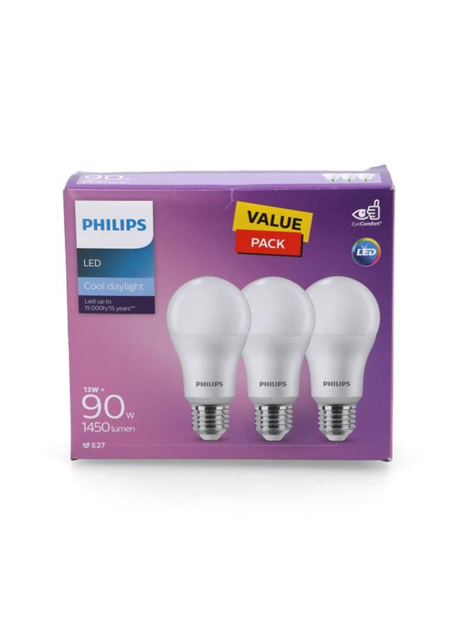 فيليبس 3-Piece 13W Non-Dimmable LED Bulb Cool Daylight - Image 5