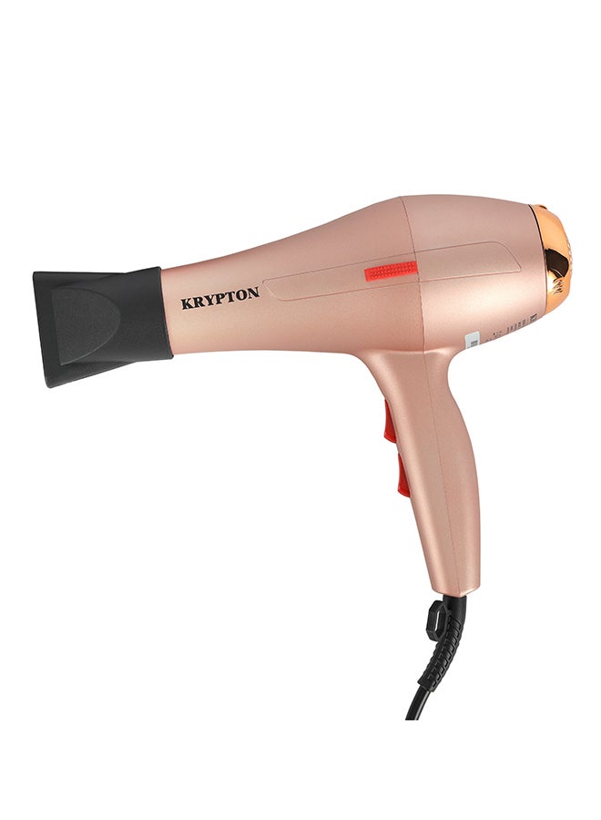 KRYPTON 1600W Hair Dryer with Turbo Motor – 3 Heat & 2 Speed Settings, Quick Drying, Overheat Protection, Low Noise, Ideal for Salon & Home - Image 1