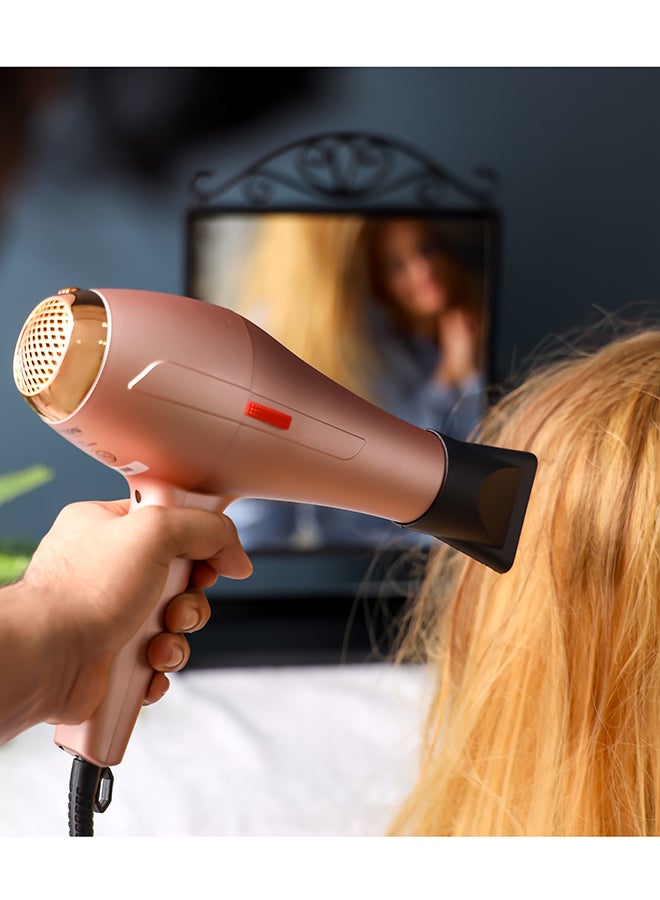 KRYPTON 1600W Hair Dryer with Turbo Motor – 3 Heat & 2 Speed Settings, Quick Drying, Overheat Protection, Low Noise, Ideal for Salon & Home - Image 4