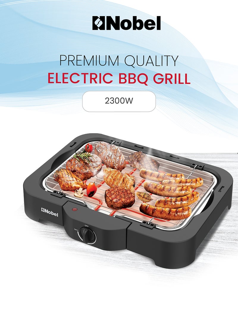 Nobel Electric BBQ Grill – 2300W with Adjustable Temperature, Detachable Parts, and Cool Touch Housing for Easy Cooking & Cleaning 2300 W NBQ007 Black  - Image 2