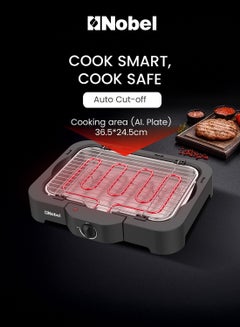 Nobel Electric BBQ Grill – 2300W with Adjustable Temperature, Detachable Parts, and Cool Touch Housing for Easy Cooking & Cleaning 2300 W NBQ007 Black  - Image 5