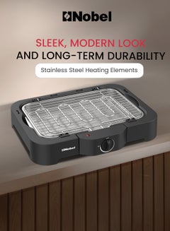Nobel Electric BBQ Grill – 2300W with Adjustable Temperature, Detachable Parts, and Cool Touch Housing for Easy Cooking & Cleaning 2300 W NBQ007 Black  - Image 4